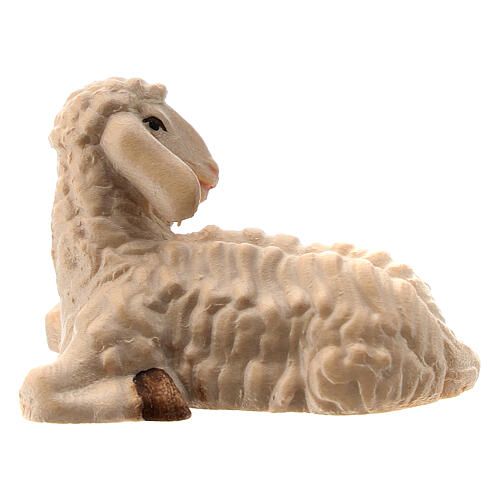 Schaf stehend aus Holz für 12 cm hohe Raffaello-Krippe, Grödnertal 2