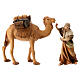 Kamel und Kameltreiber aus Holz für 12 cm hohe Raffaello-Krippe, Grödnertal s1