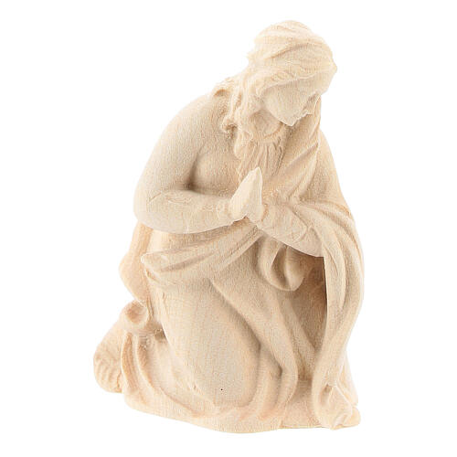 Virgem Maria figura de madeira natural para presépio Val Gardena Raffaello com personagens altura média 10 cm 3