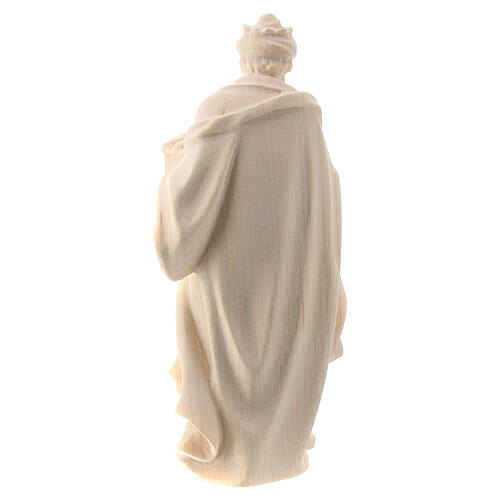 Re Magio con oro presepe Raffaello 10 cm Val Gardena naturale 4