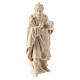 Rei Mago com ouro figura madeira natural para presépio Val Gardena Raffaello com personagens altura média 10 cm s1