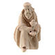 Re Magio inginocchiato presepe Raffaello 10 cm naturale Valgardena s1
