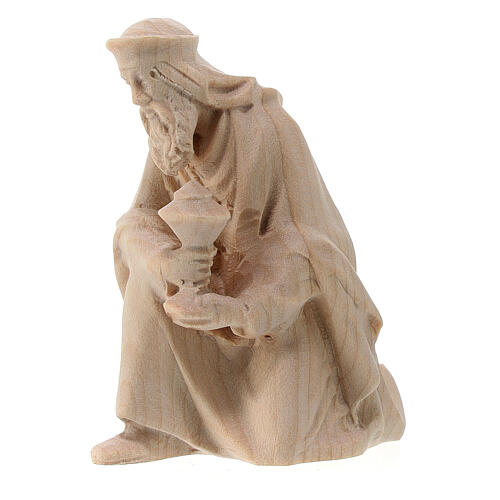 Wise King on his knees with myrrh figurine 10 cm "Raphael" Nativity Scene from Val Gardena 2