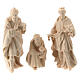 Os Três Reis Magos para presépio madeira natural Val Gardena Raffaello com figuras altura média 10 cm s1