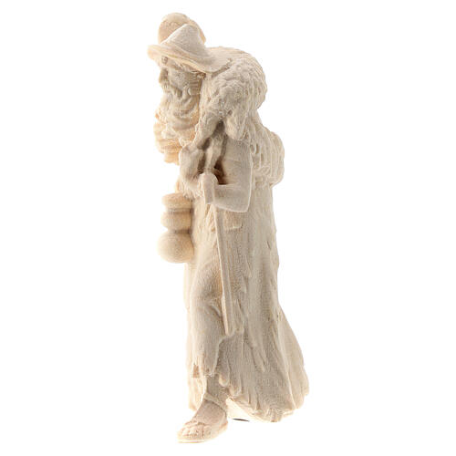 Pastore agnello presepe Val Gardena Raffaello 10 cm naturale 2
