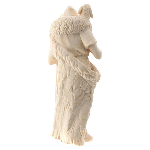 Pastore agnello presepe Val Gardena Raffaello 10 cm naturale 4