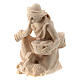 Pastore corno agnello presepe Raffaello 10 cm Val Gardena naturale s2