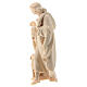 Jovem pastor com cordeiros para presépio madeira natural Val Gardena Raffaello com figuras altura média 10 cm s2
