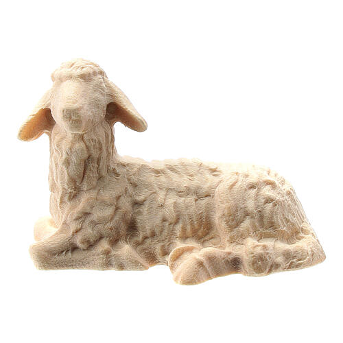Mouton assis crèche Raphaël naturelle 10 cm Val Gardena 1