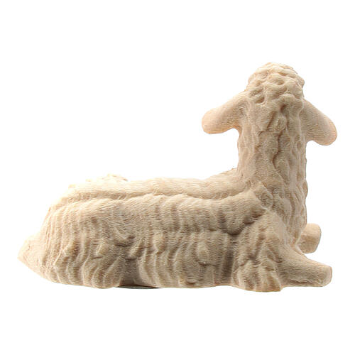 Mouton assis crèche Raphaël naturelle 10 cm Val Gardena 2