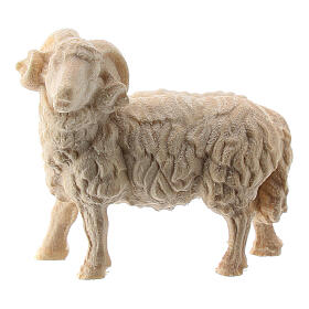 Baranek do szopki 10 cm, Val Gardena, naturalne wykończenie