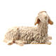 Mouton assis tête à droite crèche Raphaël naturelle 10 cm Val Gardena s1