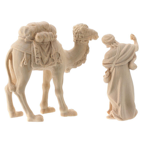 Camel and camel handler Val Gardena "Raphael" Nativity Scene 10 cm natural wood 2