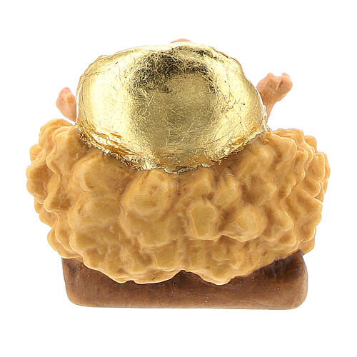 Dzieciątko Jezus i kołyska z drewna Val Gardena do szopki Matteo 12 cm 4