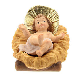 Child Jesus with crib Val Gardena "Matthew" Nativity Scene 12 cm wood