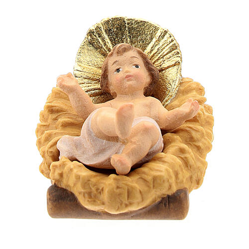 Child Jesus with crib Val Gardena "Matthew" Nativity Scene 12 cm wood 1