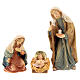 Sagrada Família para presépio Val Gardena Matteo madeira pintada com figuras altura média 12 cm s1