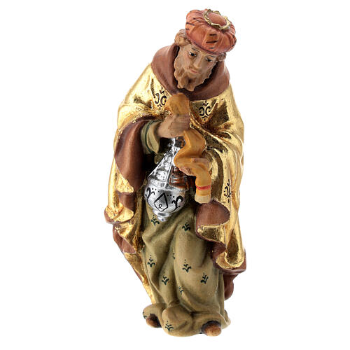 Heilige Könige Holzfigur für Matteo-Krippe Grödnertal, 12 cm 4