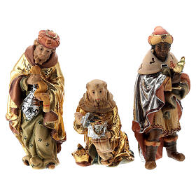 Wise men Nativity scene 12 cm wood Val Gardena