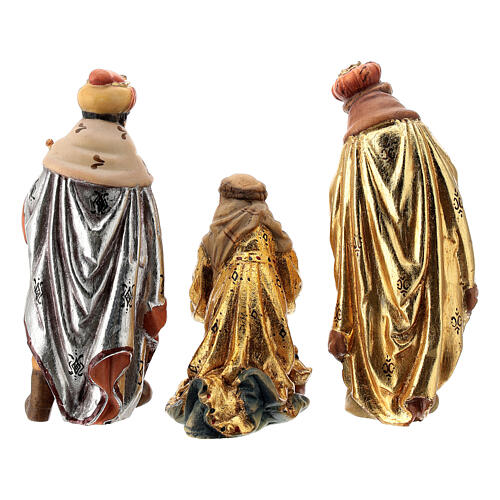 Trzej Królowie do szopki Matteo, drewno Val Gardena 5