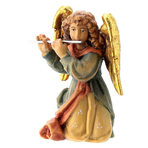 Angel with flute Nativity scene 12 cm wood Val Gardena 2