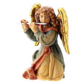 Angel with flute Val Gardena wood "Matthew" Nativity Scene 12 cm