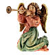 Engel mit Trompete Holzfigur für Matteo-Krippe Grödnertal, 12 cm s1