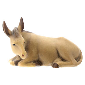 Burro figura de madeira para presépio Val Gardena modelo Matteo com personagens altura média 12 cm