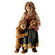Shepherdess with child Nativity scene 12 cm wood Val Gardena s1