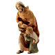 Músico com menino figura de madeira para presépio Val Gardena modelo Matteo com personagens altura média 12 cm s2