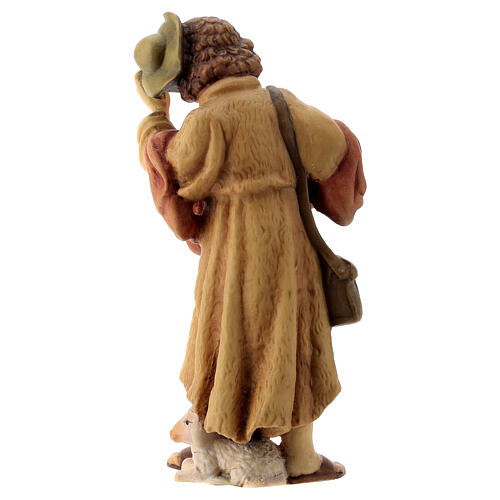 Shepherd with lambs in his arms Nativity scene 12 cm wood Val Gardena 4
