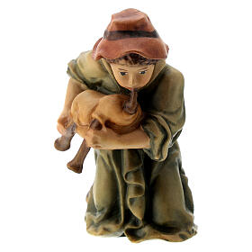 Musiker mit Dudelsack Holzfigur für Matteo-Krippe Grödnertal, 12 cm