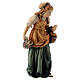 Pastorinha com cesto e jarro figura de madeira para presépio Val Gardena modelo Matteo com personagens altura média 12 cm s3