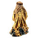 Rei Mago ajoelhado com ouro figura de madeira para presépio Val Gardena modelo Matteo com personagens altura média 12 cm s4