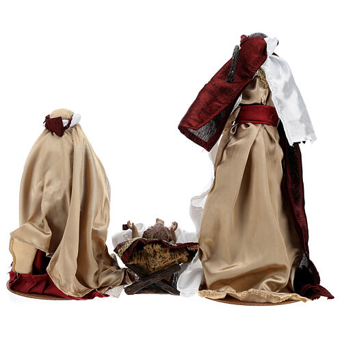 Complete nativity set 10 pcs resin and cloth 35 cm 4