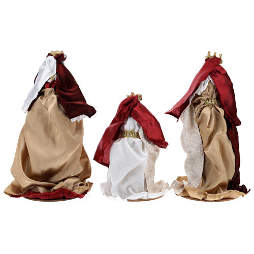 Complete nativity set 10 pcs resin and cloth 35 cm 7