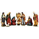 Complete Nativity set, 11 characters, resin, 15 cm s1