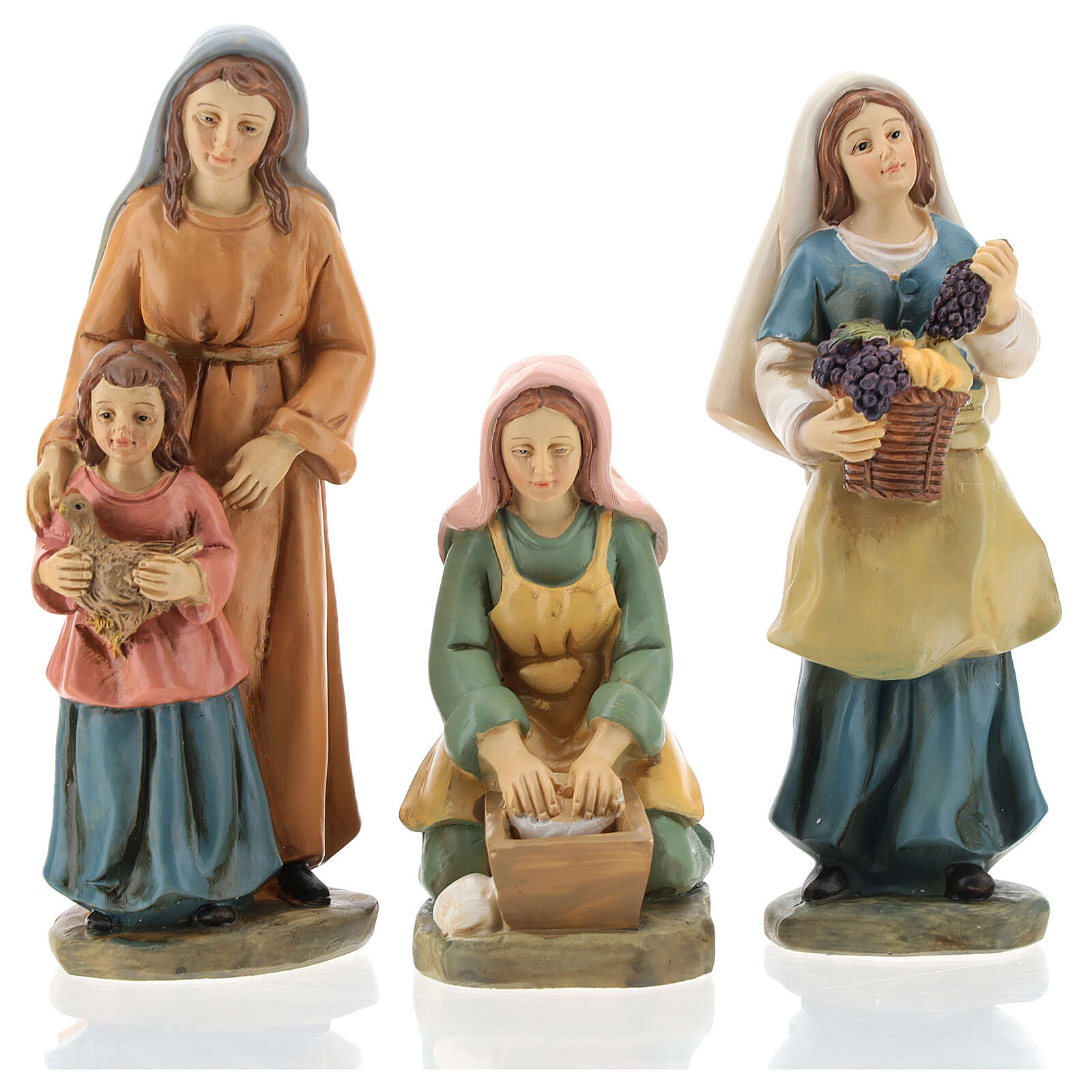 Set 9 santons crèche résine 15 cm | vente en ligne sur HOLYART