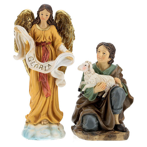 Complete nativity scene set 11 characters in resin 30 cm 12
