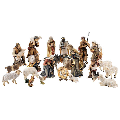 Kostner Nativity Scene set of 22 figurines 12 cm average height painted wood of Val Gardena 1