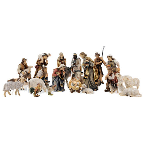 Kostner Nativity Scene set of 22 figurines 12 cm average height painted wood of Val Gardena 4
