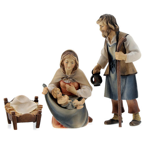 Original Pastore Nativity Scene set of 12 figurines 12 cm average height painted wood of Val Gardena 3
