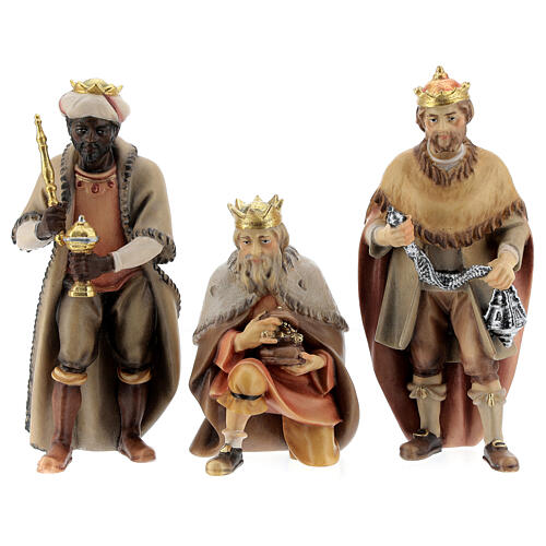 Original Pastore Nativity Scene set of 12 figurines 12 cm average height painted wood of Val Gardena 5