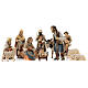 Original Pastore Nativity Scene set of 12 figurines 12 cm average height painted wood of Val Gardena s4