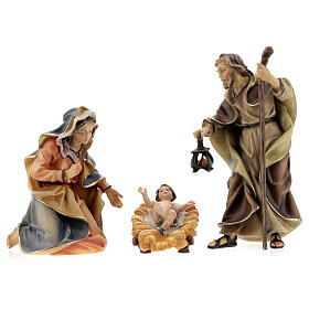 Original Ulrich Nativity Scene set of 14 figurines 12 cm average height wood of Val Gardena