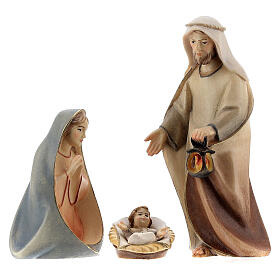 Original Cometa Nativity Scene set of 14 figurines 12 cm average height painted wood of Val Gardena