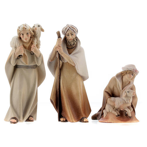 Original Cometa Nativity Scene set of 14 figurines 12 cm average height painted wood of Val Gardena 7