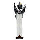 White angel with trumpet for metallic Nativity Scene of 60 cm height s4