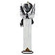 Anjo branco com bandolim madeira e metal para presépio com figuras altura média 60 cm s4