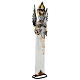 Weißer Engel mit Harfe aus Metall fűr Weihnachtskrippe, 60 cm s3